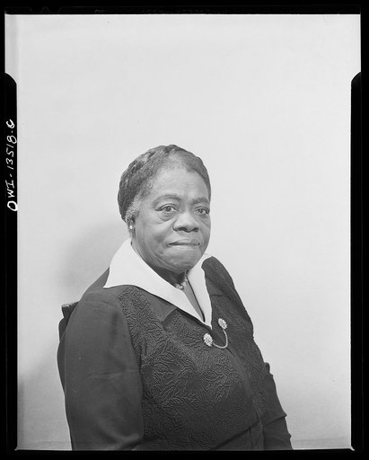 Portrait of Dr. Mary McLeod Bethune, president and founder of the Bethune-Cookman College, at Daytona Beach, Florida. Washington, D.C.