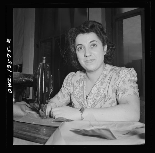 New York, New York. Garment worker in the N.M. dress shop, which is now making blouses for the Women's Army Auxiliary Corps (WAAC). He is a member of local 89 of the International Ladies Garment Workers' Union