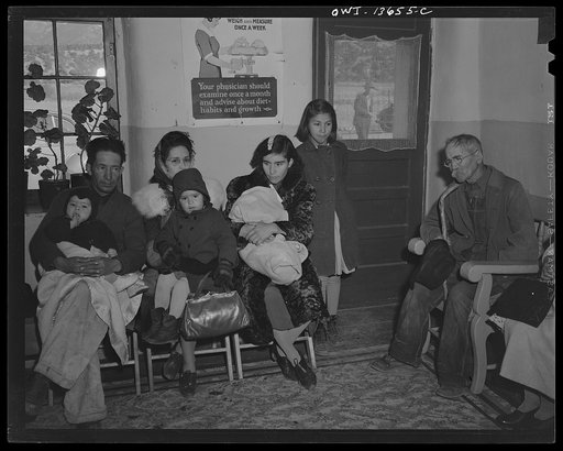 Penasco, New Mexico. The waiting room of the clinic operated by the Taos County cooperative health association