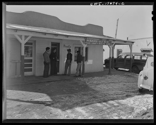 Untitled photo, possibly related to: Penasco, New Mexico. Examination day at the clinic operated by the Taos County cooperative health association