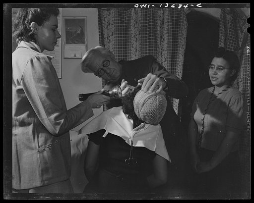Penasco, New Mexico. Medical examination at the clinic operated by the Taos county cooperative health association