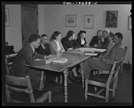Taos, New Mexico. Meeting of the Board of Directors of the Taos County cooperative health association. Secretary; four Spanish-Americans representing the different regions: Father Cassidy from Penasco; a nurse from Questa; a nurse from Penasco; Father Smith from Questa; and the local FSA (Farm Secur