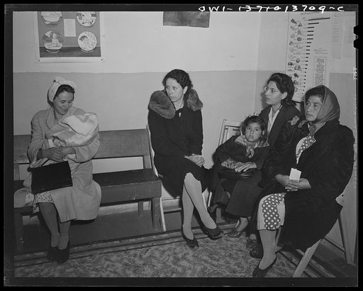 Penasco, New Mexico. The waiting room of the clinic operated by the Taos County cooperative health association