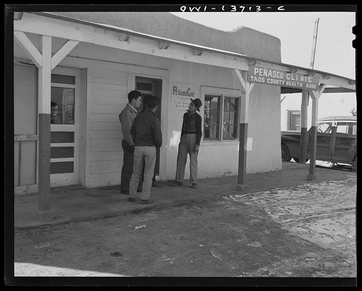 Untitled photo, possibly related to: Penasco, New Mexico. Examination day at the clinic operated by the Taos County cooperative health association