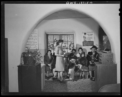Penasco, New Mexico. The waiting room of the clinic operated by the Taos County cooperative health association