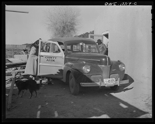 Penasco, New Mexico. Rushing an obstetrical case to the hospital at Embudo