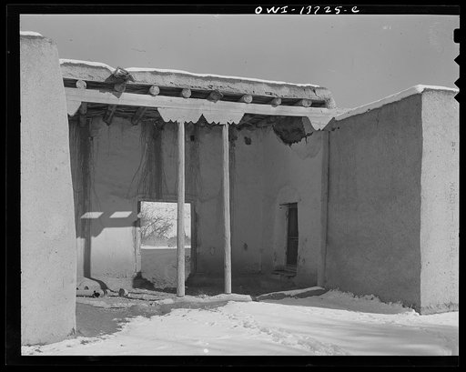 Ranchos de Taos, New Mexico. A Spanish colonial portal