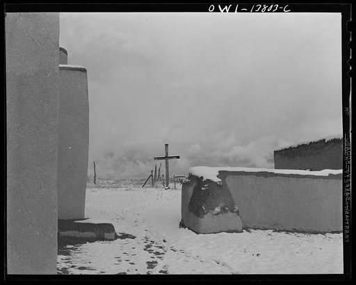Taos, New Mexico. The churchyard of the Penitente Miranda