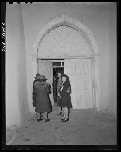 Ranchos de Taos, New Mexico. At the doorway into the church