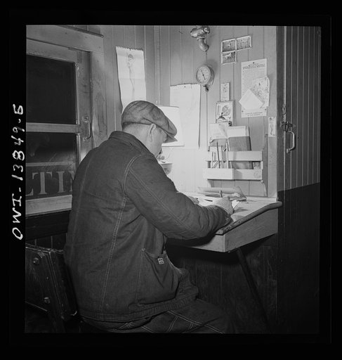 Freight operations on the Indiana Harbor Belt Railroad between Chicago, Illinois and Hammond, Indiana. As soon as the train is under way, Conductor Cunningham gets to work on his bills and records