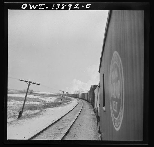 Freight operations on the Indiana Harbor Belt railroad between Chicago, Illinois and Hammond, Indiana. The train going around a curve