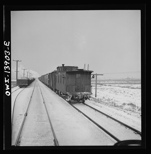 Untitled photo, possibly related to: Freight operations on the Indiana Harbor Belt railroad between Chicago, Illinois and Hammond, Indiana. On their way back, the crew stops twenty minutes for dinner