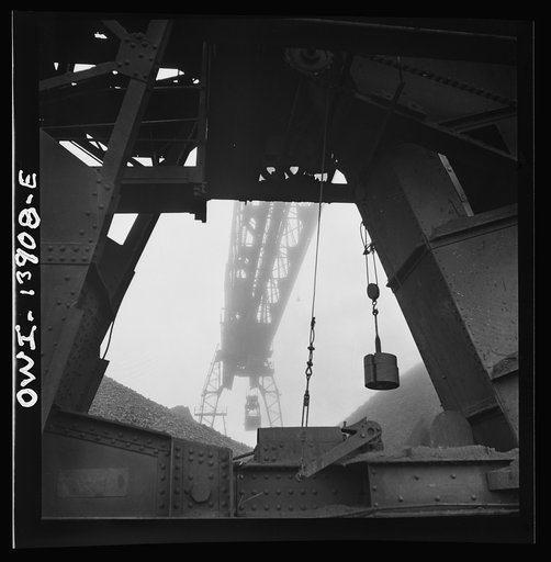 Untitled photo, possibly related to: A worker employed at the car-loading end of a bridge at the Milwaukee Western Fuel Company. Milwaukee, Wisconsin