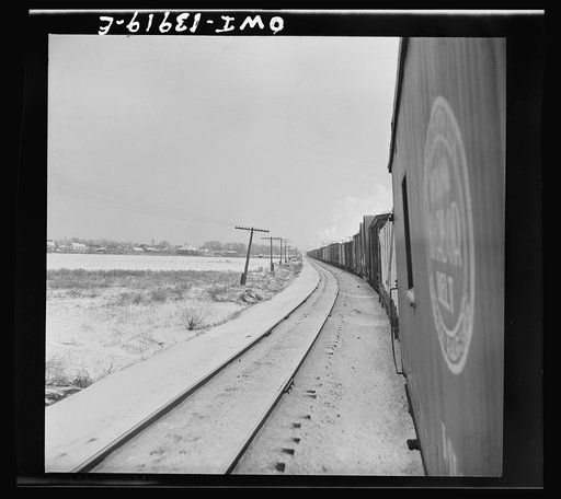 Freight operations on the Indiana Harbor Belt railroad between Chicago, Illinois and Hammond, Indiana. The train going around a curve