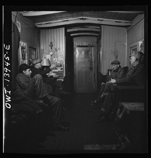 Untitled photo, possibly related to: Freight operations on the Indiana Harbor Belt railroad between Chicago, Illinois and Hammond, Indiana. On their way back the crew stops for dinner for twenty minutes