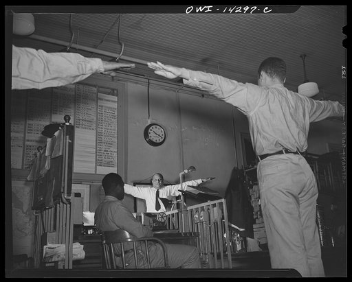 Firehouse station number four. Washington, D.C. Firemen being put through drills and exercises by Lieutenant Mills
