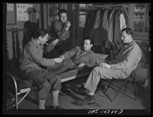 Fort Belvoir, Virginia. Soldiers in barracks