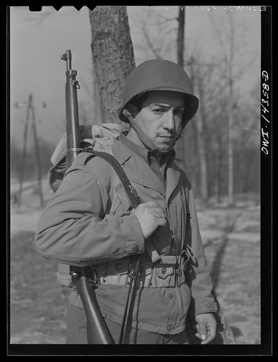 Fort Belvoir, Virginia. Private Dalto in combat uniform