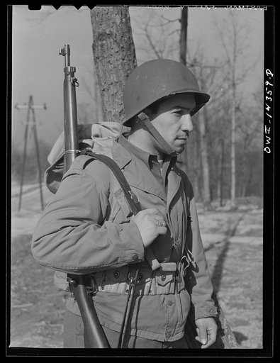 Fort Belvoir, Virginia. Private Dalto in combat uniform
