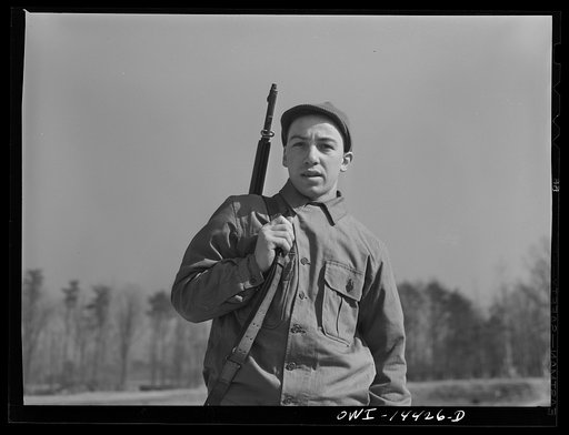 Fort Belvoir, Virginia. Private Lawrence Chiucarello. Both of his parents were born in Italy