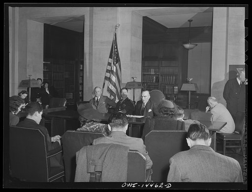 Washington, D.C. Captain "Eddie" Rickenbacker at a press conference