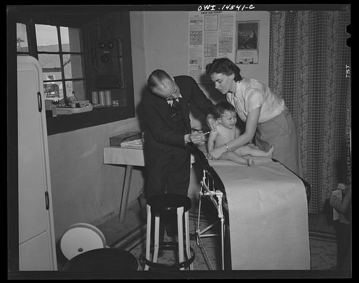 Ojo Sarco, New Mexico. One-room school in an isolated mountainous Spanish-American community, which has eight graders and two teachers. Most of the teaching is in Spanish, the language spoken in the children's homes, and as a result they rarely speak English fluently