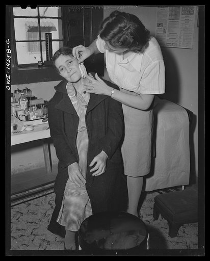 Untitled photo, possibly related to: Penasco, New Mexico. Marjorie Muller, nurse of the clinic operated by the Taos County cooperative health association