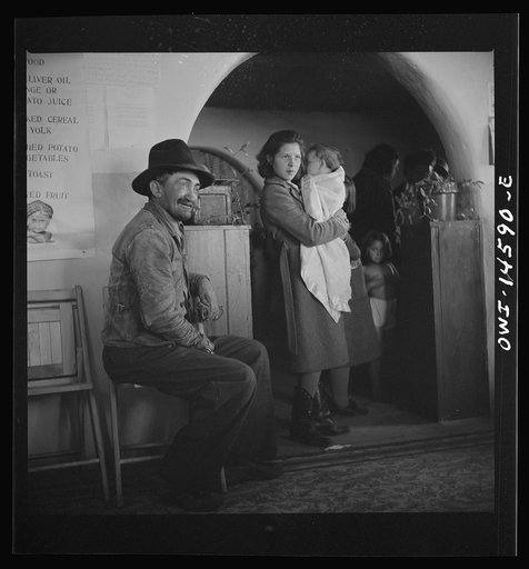 Penasco, New Mexico. Examination day at the clinic operated by the Taos County cooperative health association
