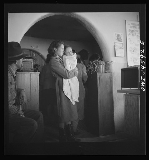 Untitled photo, possibly related to: Penasco, New Mexico. Examination day at the clinic operated by the Taos County cooperative health association