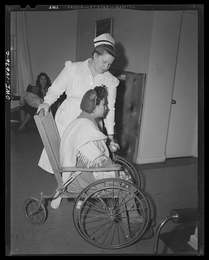 Embudo, New Mexico. Obstetrical case arriving at the Embudo Presbyterian Hospital