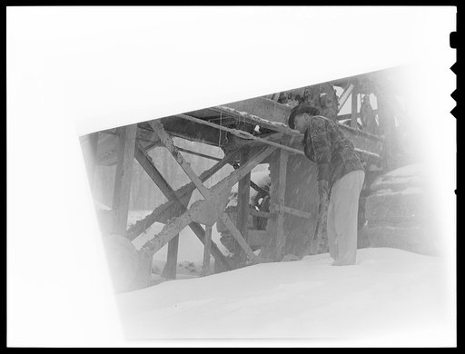 Untitled photo, possibly related to: Pennsylvania section of the war emergency twenty-four inch pipeline to carry oil from Texas to eastern refineries, completed in July, 1943. Blackie Durham, government inspector. Mr Durham worked two years on the pipeline in Iraq