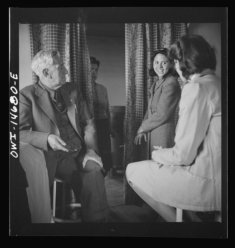 Untitled photo, possibly related to: Penasco, New Mexico. Doctor Onstine, seventy-seven year old country physician who makes clinic calls for the Taos County cooperative health association