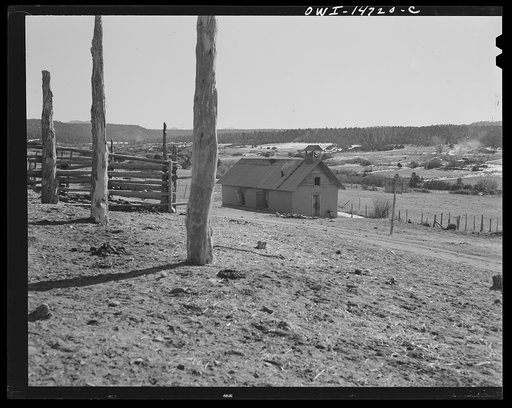 Ojo Sarco, New Mexico. One-room school in an isolated mountainous Spanish-American community