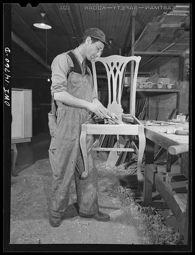New York, New York. Italian-American cabinet maker