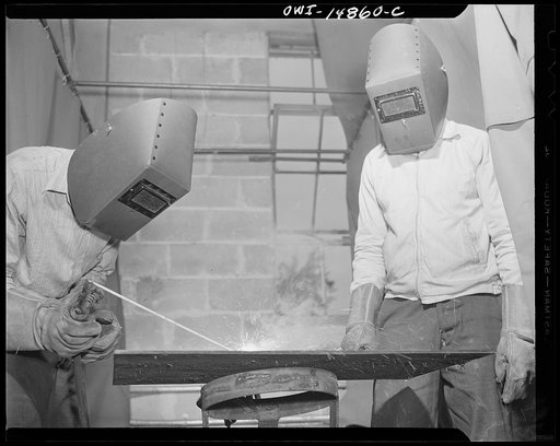 Daytona Beach, Florida. Bethune-Cookman College. NYA (National Youth Administration) students learning welding