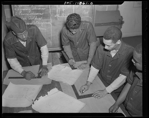 Daytona Beach, Florida. Bethune-Cookman College. NYA (National Youth Administration) students learning drafting
