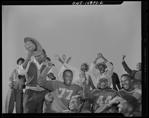 Daytona Beach, Florida. Bethune-Cookman College. Jubilant spectators at spring football game