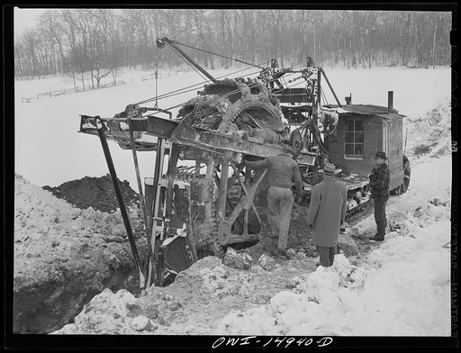 Pennsylvania section of the war emergency twenty-four inch pipeline to carry oil from Texas fields to eastern refineries, completed in July 1943