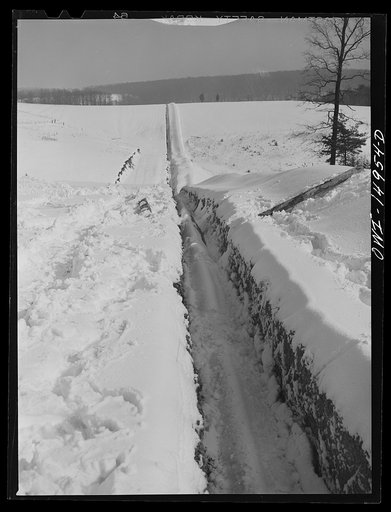 Pennsylvania section of the war emergency twenty-four inch pipeline to carry oil from Texas fields to eastern refineries, completed in July 1943