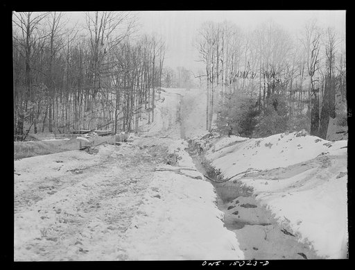 Pennsylvania section of the war emergency twenty-four inch pipeline to carry oil from Texas fields to eastern refineries, completed in July 1943