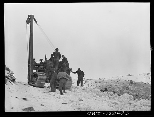 Pennsylvania section of the war emergency twenty-four inch pipeline to carry oil from Texas fields to eastern refineries, completed in July, 1943