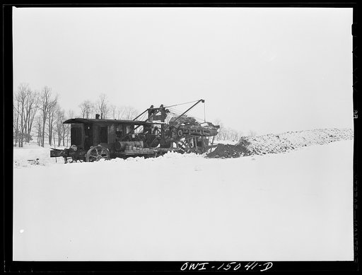 Pennsylvania section of the war emergency twenty-four inch pipeline to carry oil from Texas fields to eastern refineries, completed in July, 1943
