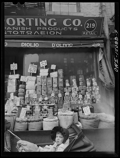 New York, New York. Store on First Avenue between Tenth and Fourteenth Streets which imports Italian and Oriental products