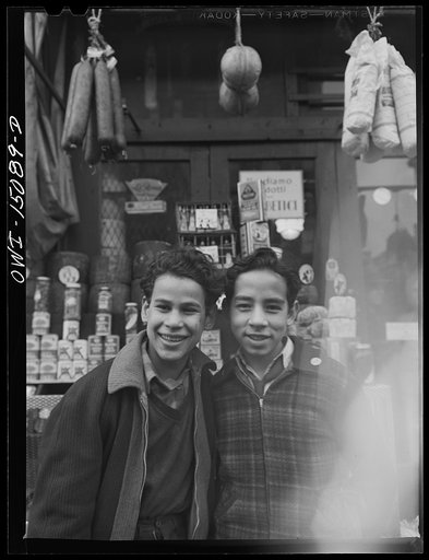 Untitled photo, possibly related to: New York, New York. Store on First Avenue between Tenth and Fourteenth Streets which imports Italian and Oriental products