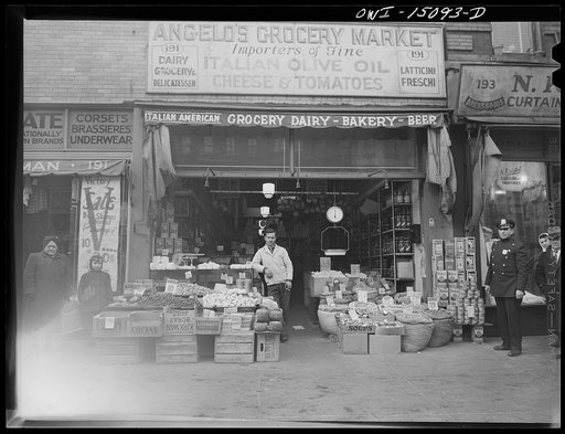 New York, New York. Italian grocer on First Avenue between Tenth and Fourteenth Streets