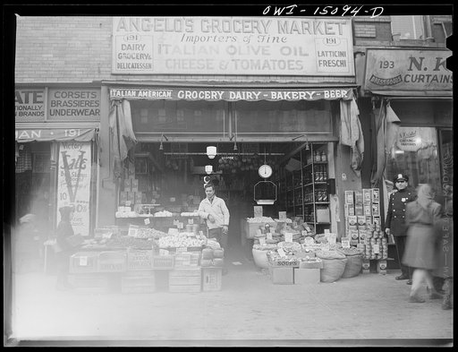 Untitled photo, possibly related to: New York, New York. Italian grocer on First Avenue between Tenth and Fourteenth Streets