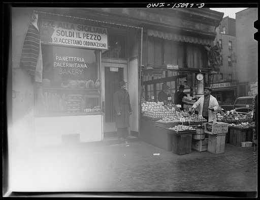 Untitled photo, possibly related to: New York, New York. Italian bakery of First Avenue between Tenth and Fourteenth Streets