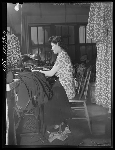 New York, New York. Italian-American garment worker in the N.M. Press Company, 307 West Thirty Eighth Street