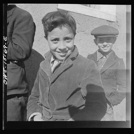 Untitled photo, possibly related to: Chacon, Mora County, New Mexico. School children