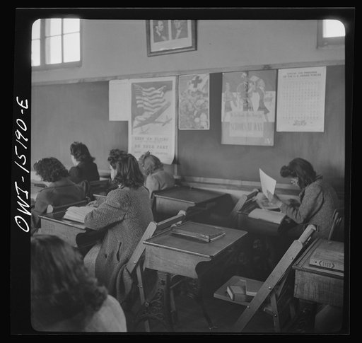 Penasco, Taos County, New Mexico. Domestic science class in a high school which is supported by the state but administered by the Roman Catholic Church